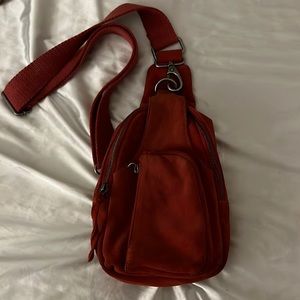 Red sling bag